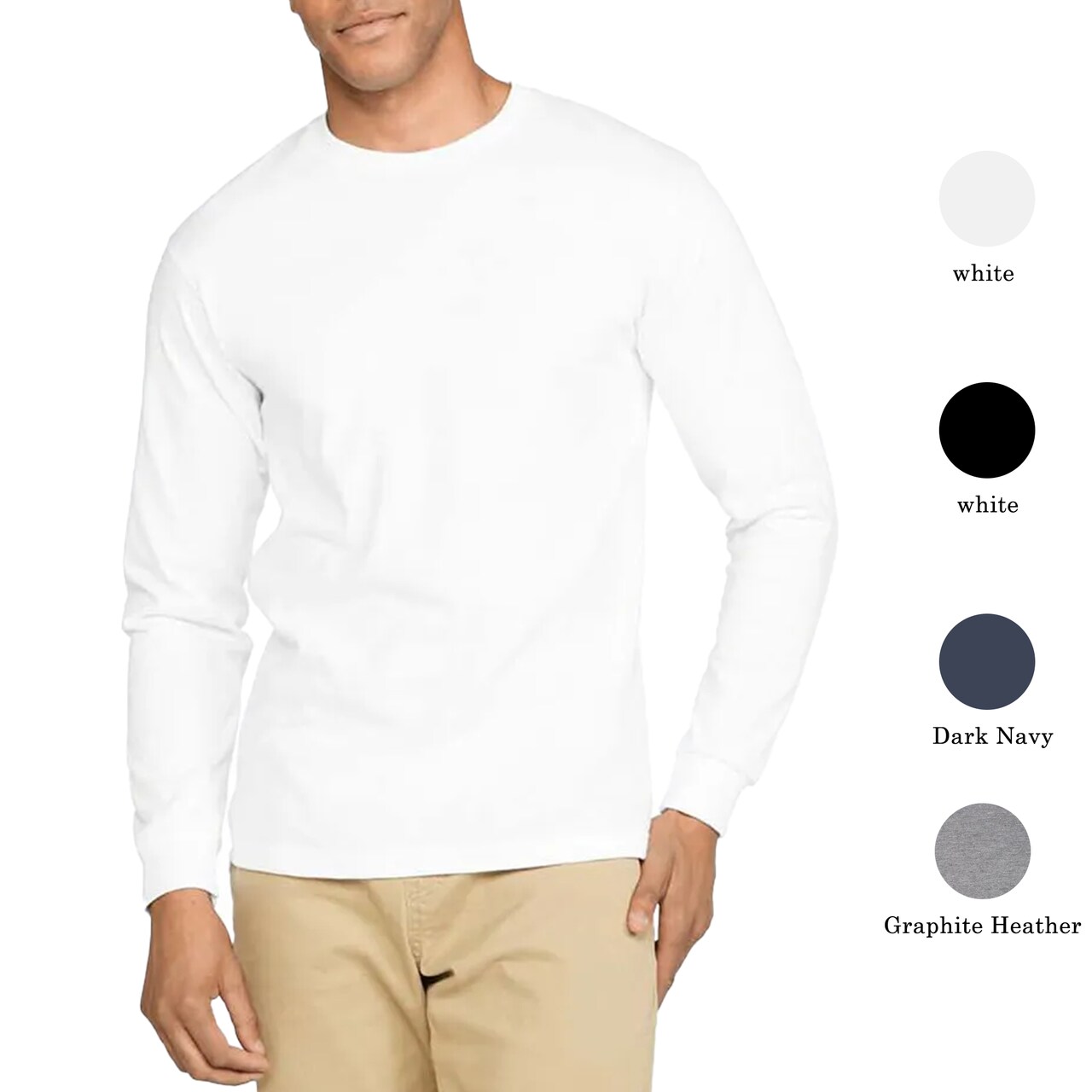 Gildan Hammer Long Sleeve Adult Crewneck Tee Mix Color T-Shirt